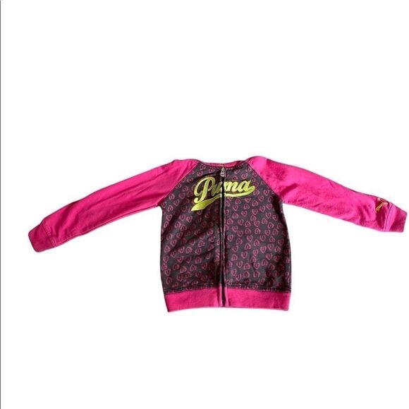 Puma Gray and Pink Girls Hoodie Sweat Suit Size 24 Months - Picture 5 of 7